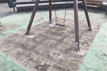 El Ayuntamiento inicias las obras para la renovación del parque infantil de Melenara (Foto TA)